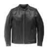 Women's Electra Mandarin Collar Studded Leather Jacket