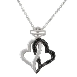 Women's Black & White Infinity Hearts Necklace $160.00