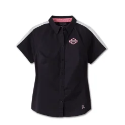 Women's Pink Label Short Sleeve Button Down Shirt