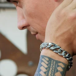 Men's Banner Curb Link Bracelet
