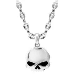 Men's Steel Skull Necklace