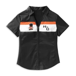 Women's Crew Stripe Zip Front Shirt