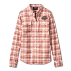 Women's Retro Club Crew Flannel Shirt - YD Plaid