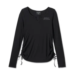Women's Willie G Skull Tie Notch Neck Knit Top