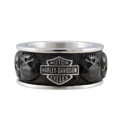Men's Multi Skull Band Ring