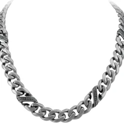 Men's Banner Curb Link Chain Necklace