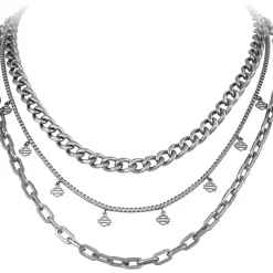 Harley Layers Multi Dangle B&S Necklace