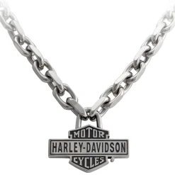 Men's Vintage Bar & Shield Large Link Necklace