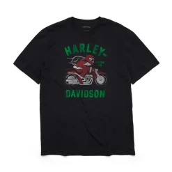 Men's Here Comes Biker Claus Tee